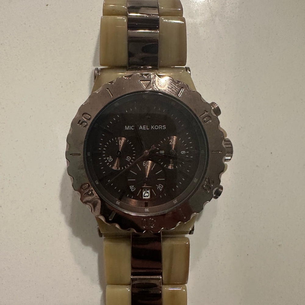 Michael Kors tortoise shell Chronograph Watch